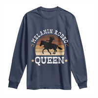Melanin Rodeo Queen Long Sleeve Shirt Cowgirl Riding Horse African American Cowgirls Retro