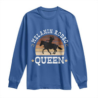 Melanin Rodeo Queen Long Sleeve Shirt Cowgirl Riding Horse African American Cowgirls Retro
