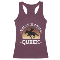 Melanin Rodeo Queen Racerback Tank Top Cowgirl Riding Horse African American Cowgirls Retro