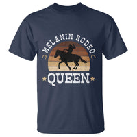 Melanin Rodeo Queen T Shirt Cowgirl Riding Horse African American Cowgirls Retro