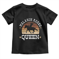 Melanin Rodeo Queen Toddler T Shirt Cowgirl Riding Horse African American Cowgirls Retro