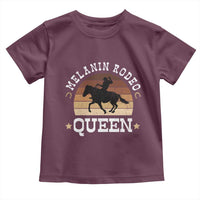 Melanin Rodeo Queen Toddler T Shirt Cowgirl Riding Horse African American Cowgirls Retro