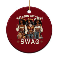 Melanin Cowgirl Swag Ceramic Ornament Cool African American Cowgirls Black History - Wonder Print Shop