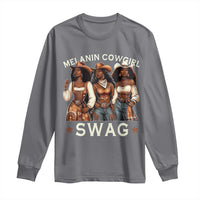 Melanin Cowgirl Swag Long Sleeve Shirt Cool African American Cowgirls Black History