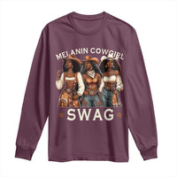 Melanin Cowgirl Swag Long Sleeve Shirt Cool African American Cowgirls Black History