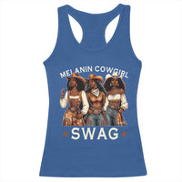 Melanin Cowgirl Swag Racerback Tank Top Cool African American Cowgirls Black History