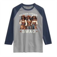 Melanin Cowgirl Swag Raglan Shirt Cool African American Cowgirls Black History