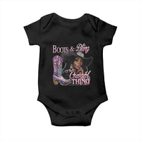 Melanin Cowgirl Baby Onesie Boots & Bling its a Cowgirl Thing Black Cowgirl Melanin