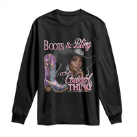 Melanin Cowgirl Long Sleeve Shirt Boots & Bling its a Cowgirl Thing Black Cowgirl Melanin