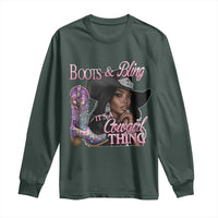 Melanin Cowgirl Long Sleeve Shirt Boots & Bling its a Cowgirl Thing Black Cowgirl Melanin