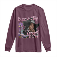 Melanin Cowgirl Long Sleeve Shirt Boots & Bling its a Cowgirl Thing Black Cowgirl Melanin