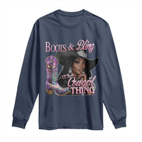 Melanin Cowgirl Long Sleeve Shirt Boots & Bling its a Cowgirl Thing Black Cowgirl Melanin