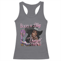 Melanin Cowgirl Racerback Tank Top Boots & Bling its a Cowgirl Thing Black Cowgirl Melanin