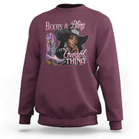 Melanin Cowgirl Sweatshirt Boots & Bling its a Cowgirl Thing Black Cowgirl Melanin