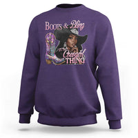 Melanin Cowgirl Sweatshirt Boots & Bling its a Cowgirl Thing Black Cowgirl Melanin