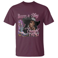 Melanin Cowgirl T Shirt Boots & Bling its a Cowgirl Thing Black Cowgirl Melanin
