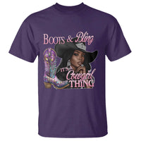 Melanin Cowgirl T Shirt Boots & Bling its a Cowgirl Thing Black Cowgirl Melanin