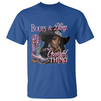 Melanin Cowgirl T Shirt Boots & Bling its a Cowgirl Thing Black Cowgirl Melanin