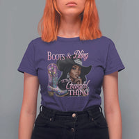 Melanin Cowgirl T Shirt For Women Boots & Bling its a Cowgirl Thing Black Cowgirl Melanin