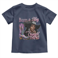 Melanin Cowgirl Toddler T Shirt Boots & Bling its a Cowgirl Thing Black Cowgirl Melanin