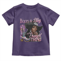 Melanin Cowgirl Toddler T Shirt Boots & Bling its a Cowgirl Thing Black Cowgirl Melanin
