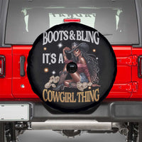 Melanin Cowgirl Spare Tire Cover Boots & Bling It's A Cowgirl Thing Black History