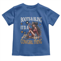 Melanin Cowgirl Toddler T Shirt Boots & Bling It's A Cowgirl Thing Black History