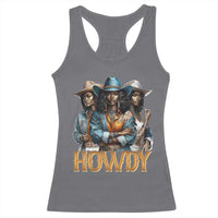 Howdy Melanin Cowgirl Racerback Tank Top Retro Western Rodeo African American Women Black History