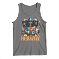 Howdy Melanin Cowgirl Tank Top Retro Western Rodeo African American Women Black History