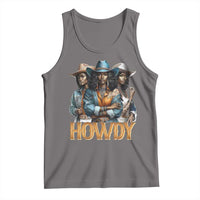 Howdy Melanin Cowgirl Tank Top Retro Western Rodeo African American Women Black History