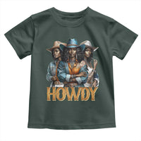 Howdy Melanin Cowgirl Toddler T Shirt Retro Western Rodeo African American Women Black History