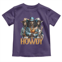 Howdy Melanin Cowgirl Toddler T Shirt Retro Western Rodeo African American Women Black History