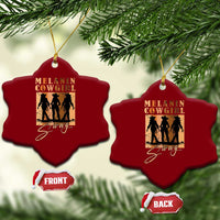 Melanin Cowgirl Swag Ceramic Ornament African American Cowgirls Black History Pride Retro - Wonder Print Shop