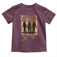 Melanin Cowgirl Swag Toddler T Shirt African American Cowgirls Black History Pride Retro