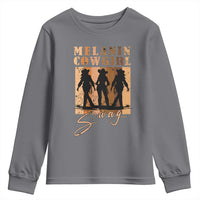 Melanin Cowgirl Swag Youth Sweatshirt African American Cowgirls Black History Pride Retro