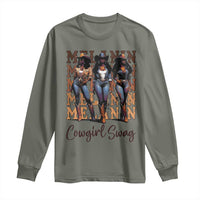 Melanin Cowgirl Swag Long Sleeve Shirt African American Cowgirls Black History Pride