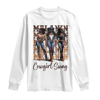 Melanin Cowgirl Swag Long Sleeve Shirt African American Cowgirls Black History Pride