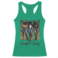 Melanin Cowgirl Swag Racerback Tank Top African American Cowgirls Black History Pride