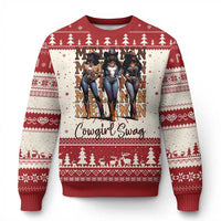 Melanin Cowgirl Swag Knitted Sweatshirt African American Cowgirls Black History Pride