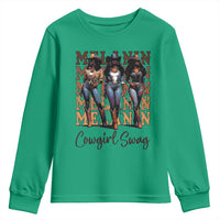 Melanin Cowgirl Swag Youth Sweatshirt African American Cowgirls Black History Pride