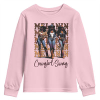 Melanin Cowgirl Swag Youth Sweatshirt African American Cowgirls Black History Pride