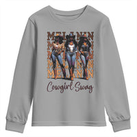 Melanin Cowgirl Swag Youth Sweatshirt African American Cowgirls Black History Pride