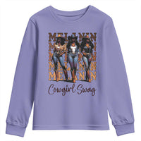 Melanin Cowgirl Swag Youth Sweatshirt African American Cowgirls Black History Pride
