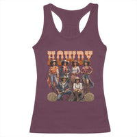Howdy Melanin Cowgirl Racerback Tank Top Black History Western Rodeo Texas
