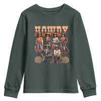 Howdy Melanin Cowgirl Youth Sweatshirt Black History Western Rodeo Texas