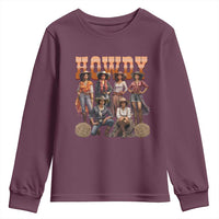 Howdy Melanin Cowgirl Youth Sweatshirt Black History Western Rodeo Texas