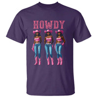 Howdy Melanin Cowgirl T Shirt Howdy Melanin Black Women Western Rodeo Black Cowgirls