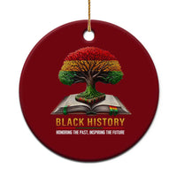 Black History Teacher Ceramic Ornament Honoring The Past Inspiring The Future Tree of Life - Wonder Print Shop