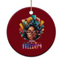 Black History Education Is Freedom Ceramic Ornament Black Teacher Books - Wonder Print Shop