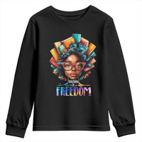 Black History Education Is Freedom Youth Sweatshirt Black Teacher Books